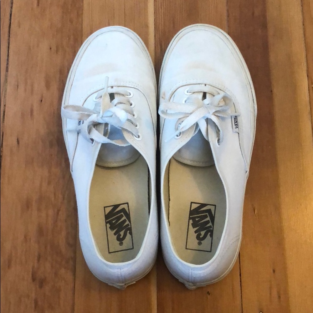 VANS authentic white shoes size 9